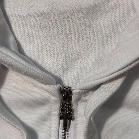 Chrome Hearts White Zip Up Hoodie NEW - Picture 8 of 8